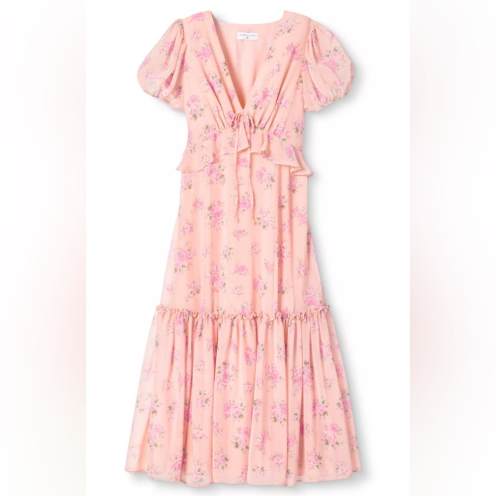 LoveShackFancy Pink Floral Casual Dress